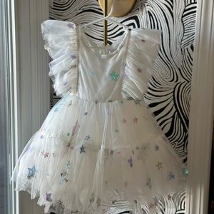 2t  Starry White dress Lola + the boys